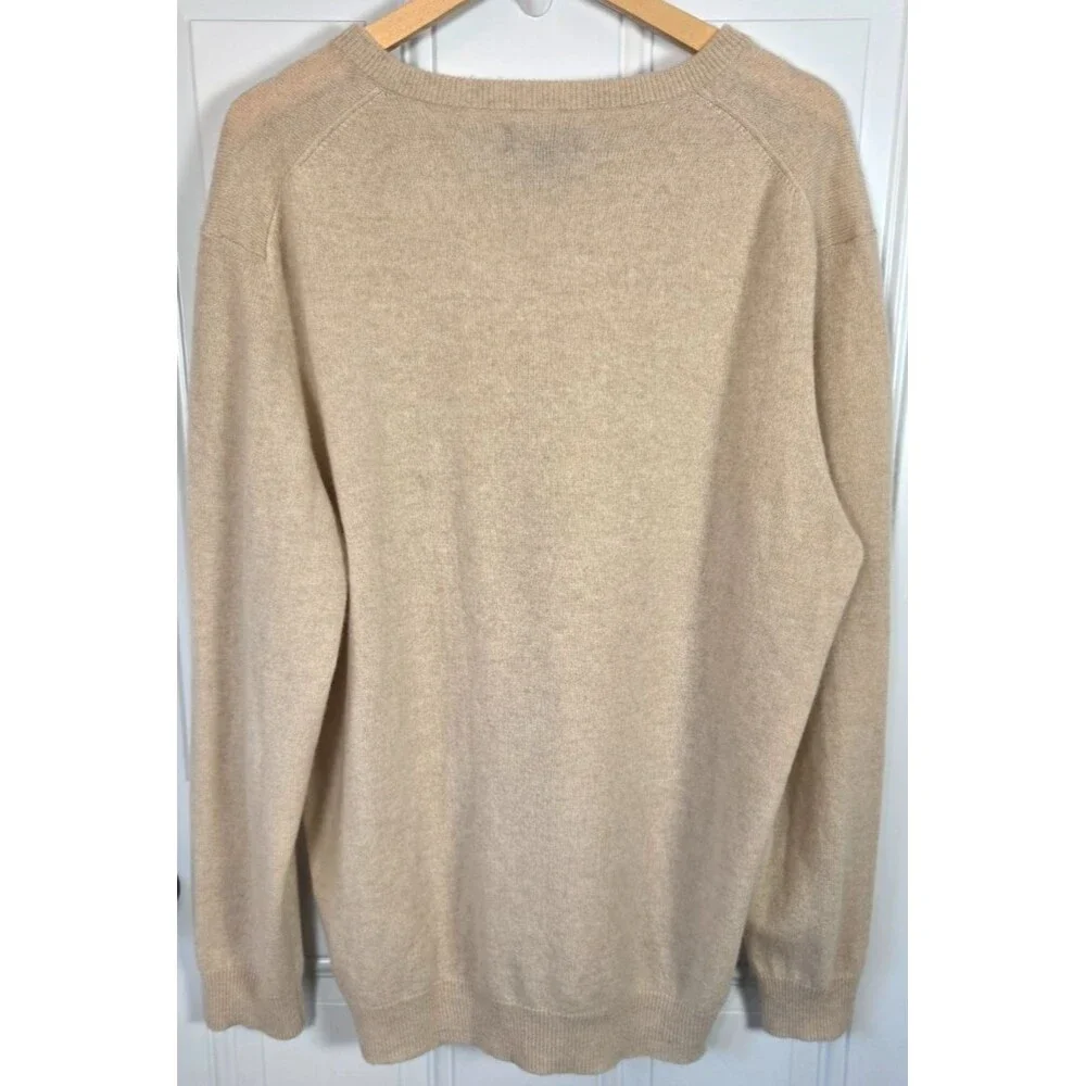 Club Room Mens 100% Cashmere V-Neck Sweater Size XL